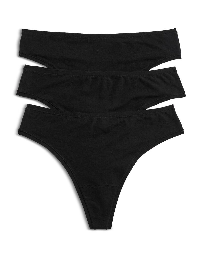 ナトリ レディース アンダーウェア パンツ Natori Bliss Bare Thongs Pack Of 3 Black ブラック