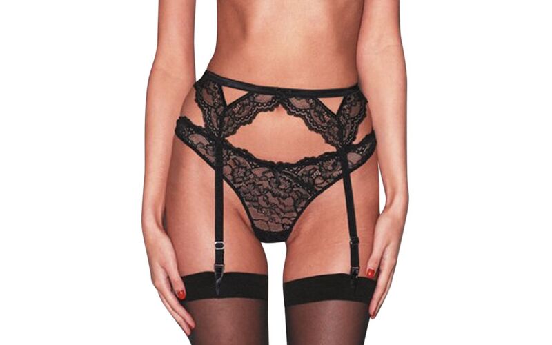 フレーデュマール レディース アンダーウェア パンツ レース Fleur du Mal Bianca Lace Thong Black ブラック
