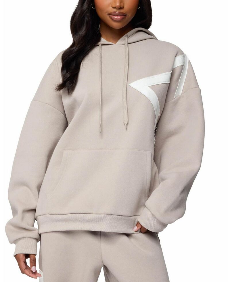 アディクテッド レディース アウター パーカー・スウェット Edikted Starly Oversized Hoodie Gray グレー