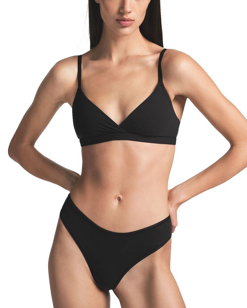 スキムズ レディース アンダーウェア ブラジャー SKIMS Fits Everybody Triangle Bra Onyx