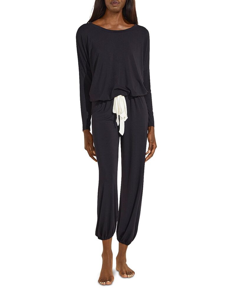 エバージェイ レディース アンダーウェア ナイトウェア Eberjey Gisele Slouchy Pajama Set Black/Ivory アイボリー 27,820円