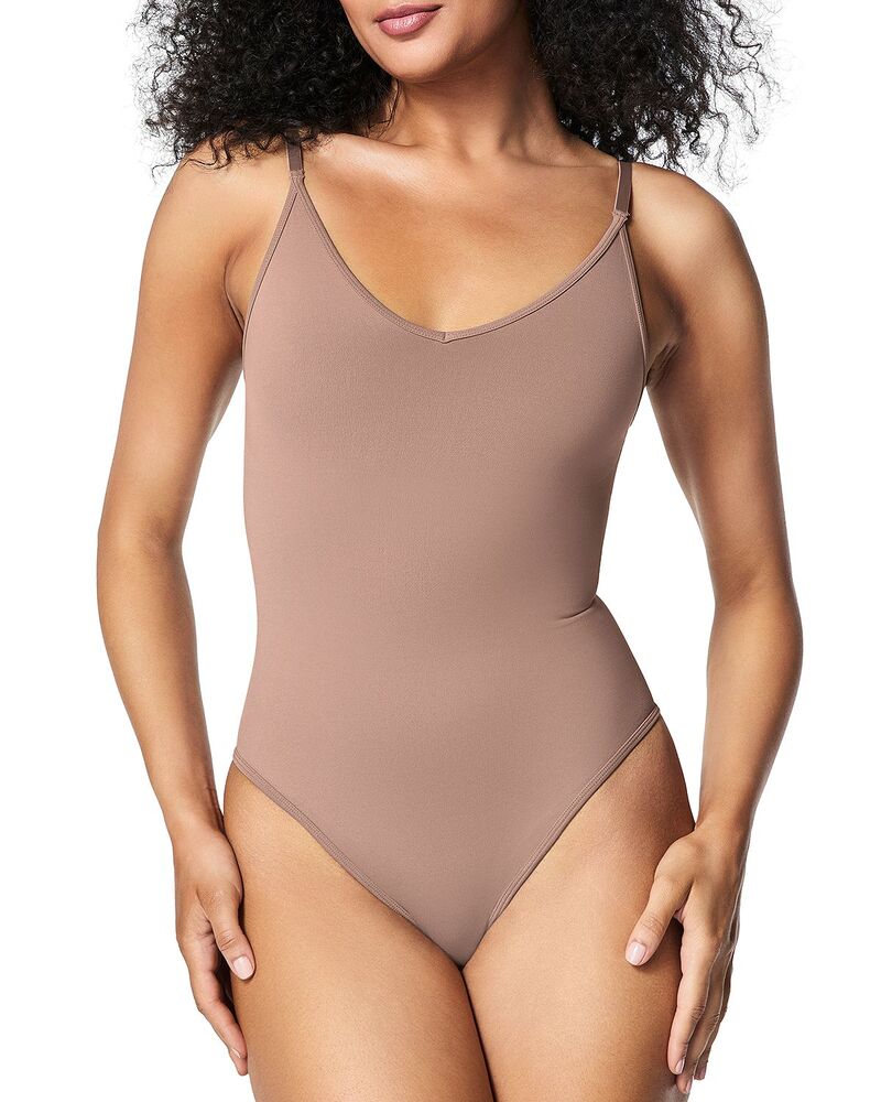 スパンク レディース アンダーウェア パンツ ボディースーツ SPANX? SPANXsculpt Seamless Power Thong Bodysuit Cafe Au Lait