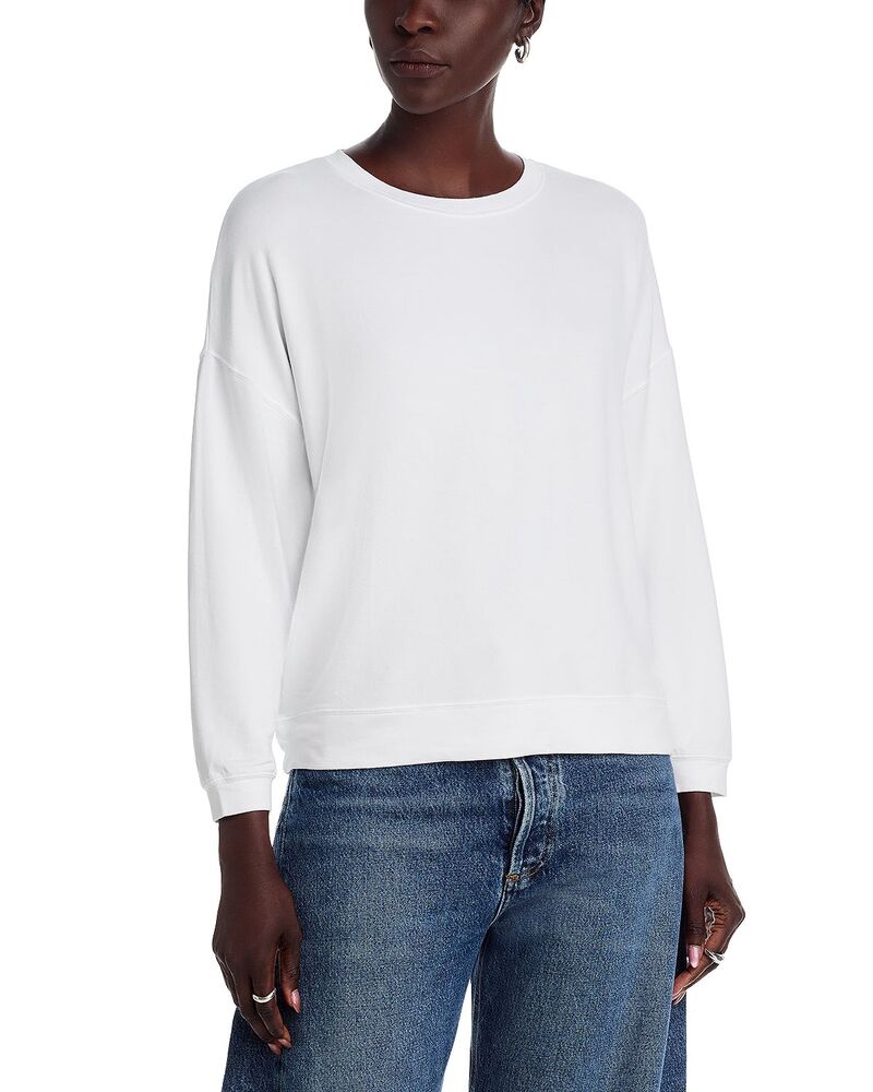 マジェスティック レディース アウター パーカー・スウェット パイル シャツ Majestic Filatures French Terry Pullover Sweatshirt Blanc｜ReVida 店
