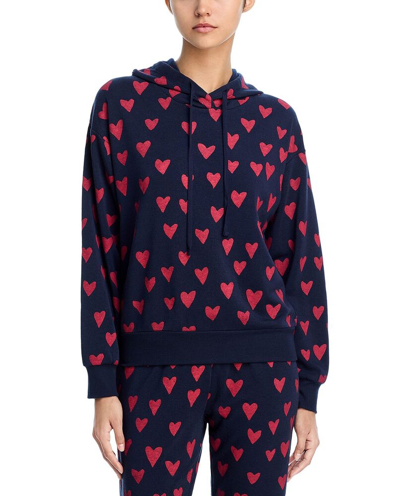 アクア レディース アウター パーカー・スウェット フリース AQUA Heart Fleece Lounge Hoodie - Exclusive Navy ネイビー