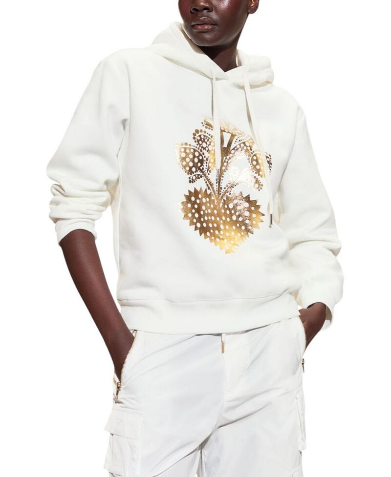 シンシアローレイ レディース アウター パーカー・スウェット プルオーバー Cynthia Rowley Heart of Gold Sweatshirt White 白いこと