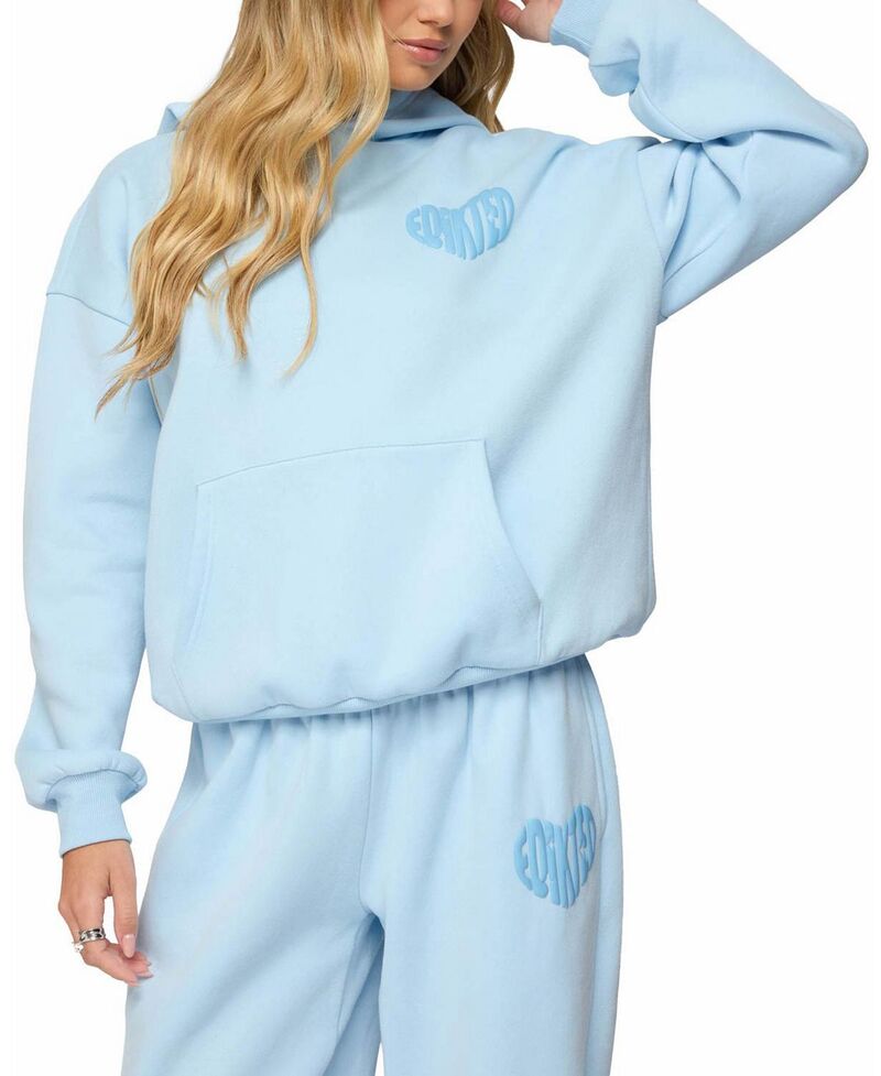 アディクテッド レディース アウター パーカー・スウェット Major Lovedikted Hoodie Light-Blue ブルー|ReVida 店