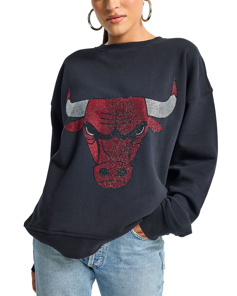 テレズ レディース アウター ニット・セーター クルーネック ロゴ Terez Sports Team Gemstone Logo Crewneck Sweaters Chicago Bulls