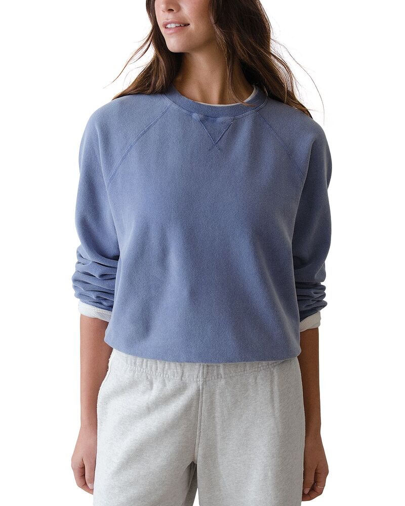 米国海兵隊員 座標軸 レディース アウター パーカー・スウェット プルオーバー フリース Marine Layer Cloud 9 Fleece Reversible Sweatshirt Faded Blue 青み