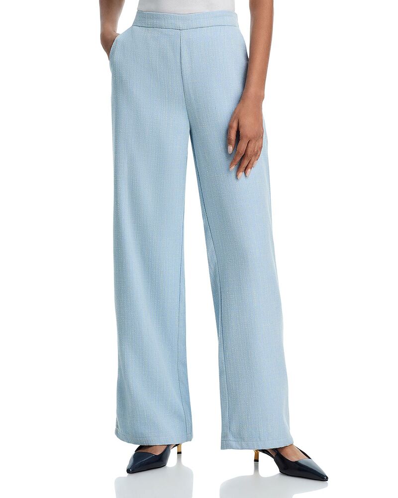 アクア レディース ボトムス カジュアルパンツイード AQUA Shimmer Tweed Pants - Exclusive Light Blue ブルー