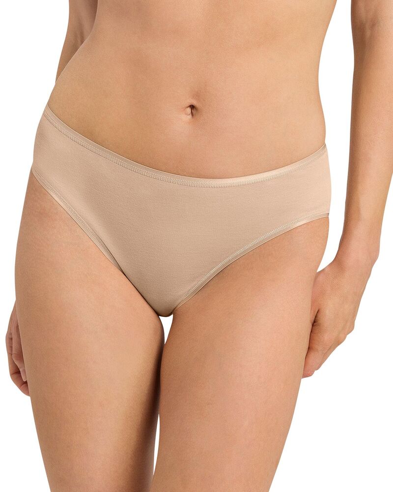 ハンロ レディース アンダーウェア パンツ コットン Hanro Cotton Seamless High-Cut Full Briefs Beige ベージュ