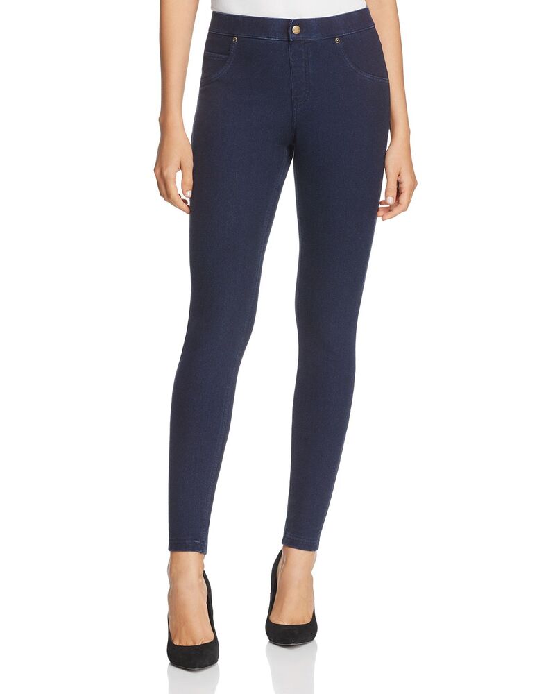 ヒュー レディース ボトムス レギンス デニム フリース HUE Fleece-Linedenim Leggings Ink Wash デニム｜ReVida 店