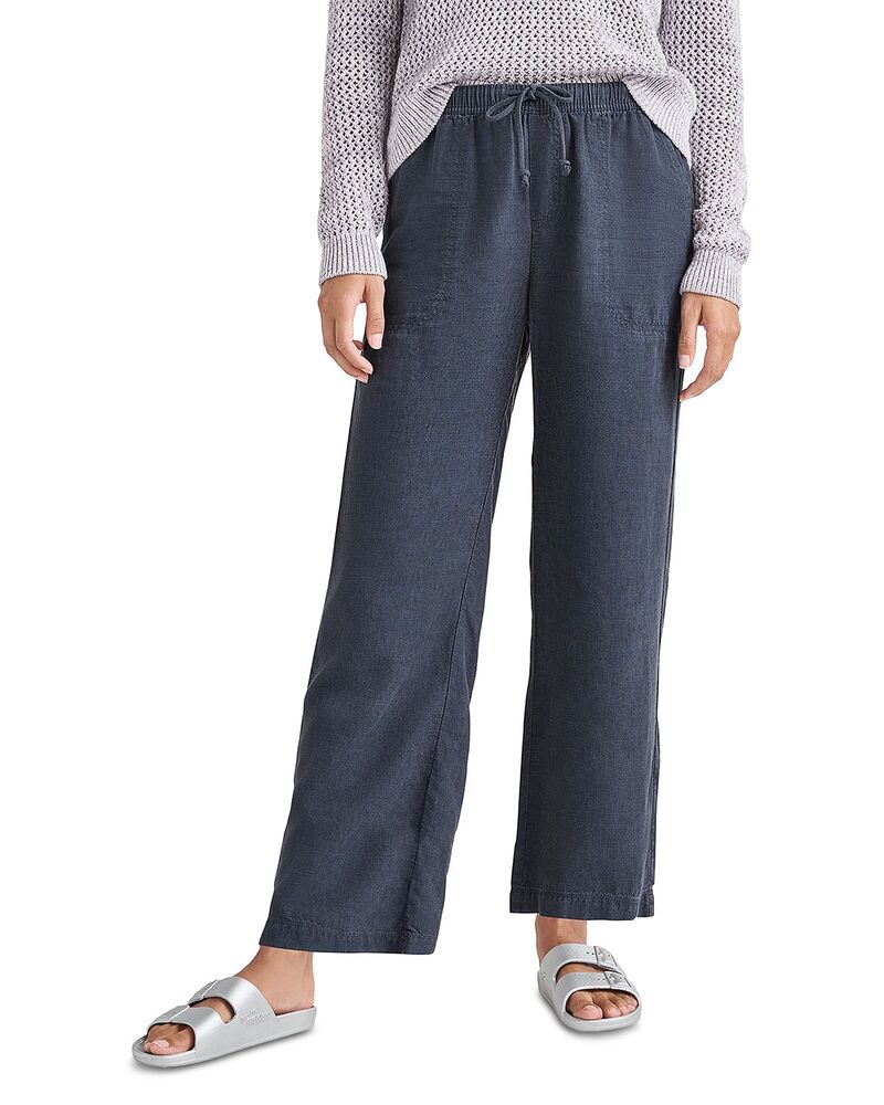 スプレンディット レディース ボトムス カジュアルパンツ ワイドレッグ クロップド Splendid Angie Cropped Wide Leg Pants Navy ネイビー｜ReVida 店
