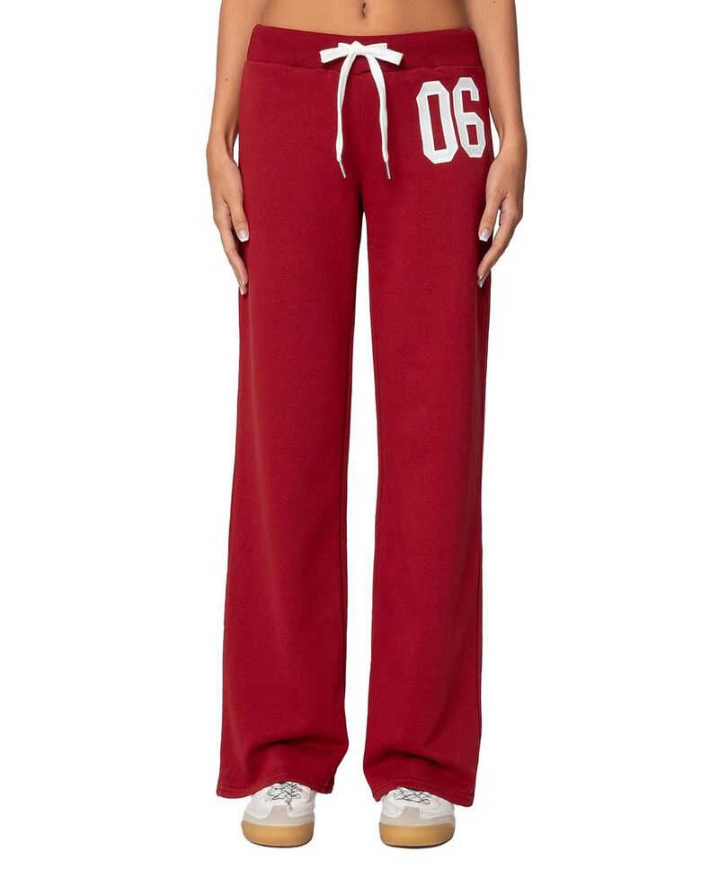 アディクテッド レディース ボトムス カジュアルパンツ スウェットパンツ Edikted 06 Sweatpants Burgundy バーガンディ