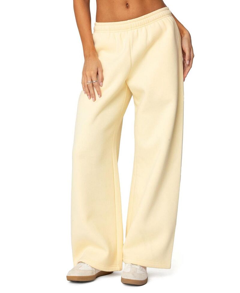 アディクテッド レディース ボトムス 心地よいズボン下 スウェットパンツ Edikted Bonney Bow Detail Sweatpants Yellow 黄み