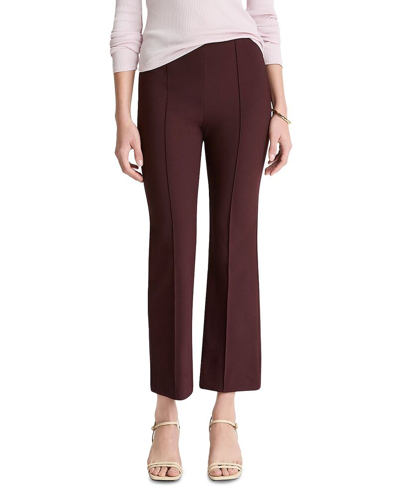 ヴィンス レディース ボトムス カジュアルパンツ クロップド Vince Mid Rise Pintucked Cropped Pants Oxblood オックスブラッド