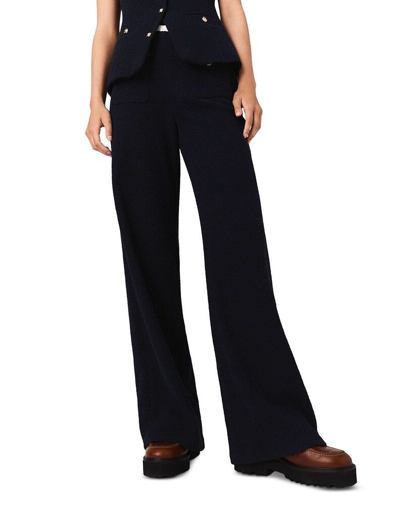 マージュ レディース ボトムス カジュアルパンツ ストレート ツイード Maje Straight Leg Tweed Pants Navy ネイビー