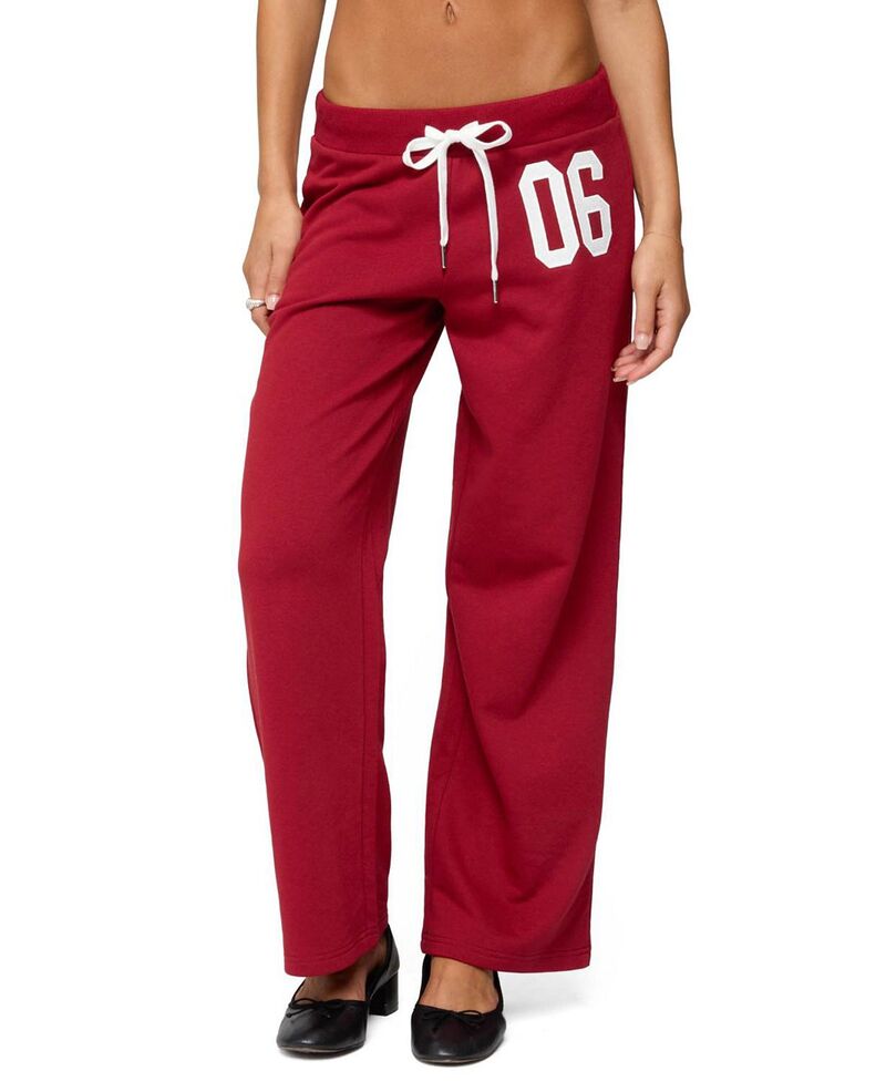 アディクテッド レディース ボトムス カジュアルパンツ プチ スウェットパンツ Edikted Petite 06 Sweatpants Burgundy バーガンディ