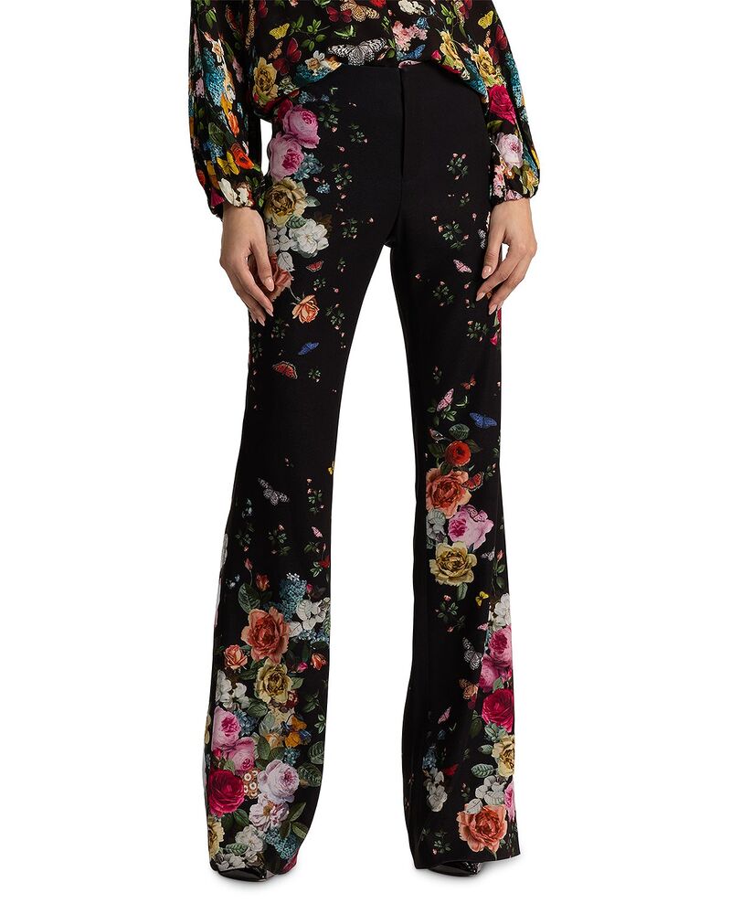 アリスアンドオリビア レディース ボトムス カジュアルパンツ ブーツカット Tシャツ ブーツ Alice and Olivia Teeny Fit Flare Bootcut Pantsolar Strength Black ブラック｜ReVida 店