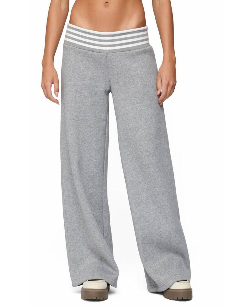 アディクテッド レディース ボトムス カジュアルパンツ スウェットパンツ Edikted Eloura Stripey Sweatpants Gray-Melange グレー