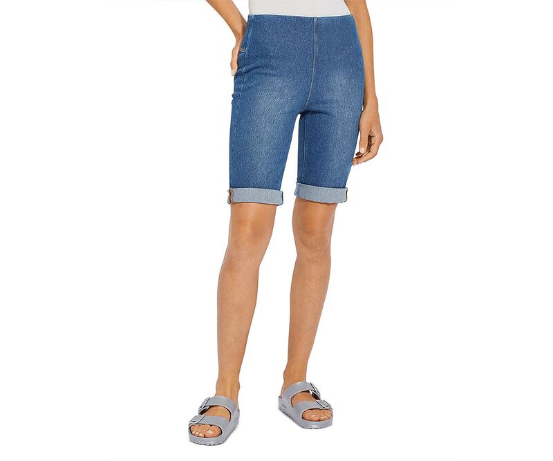 リジー レディース ボトムス ハーフパンツ・ショーツ ショートパンツ デニム Lyss? Cuffedenim Shorts Mid Wash デニム