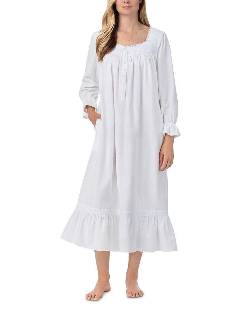 エイレーンウェスト レディース アンダー御召しもの ナイト爵御召しもの 綿織物 Eileen West Cotton Ballet Nightgown White 白いこと