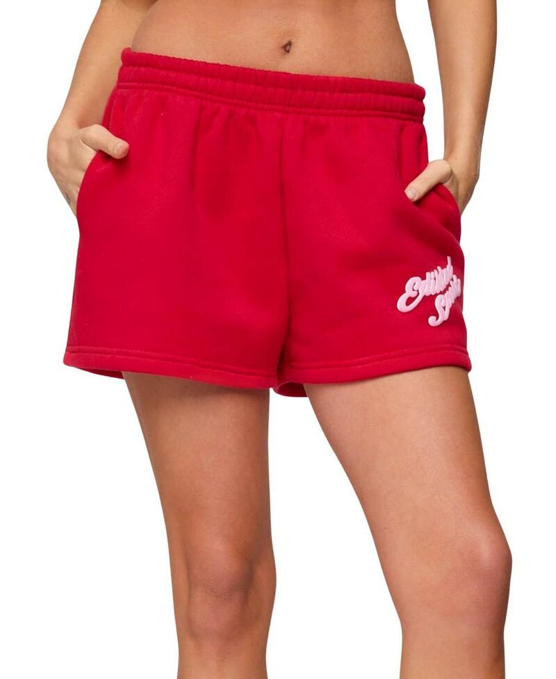 アディクテッド レディース ボトムス ハーフパンツ・ショーツ ショートパンツ Edikted So Sporty Sweat Shorts Red レッド