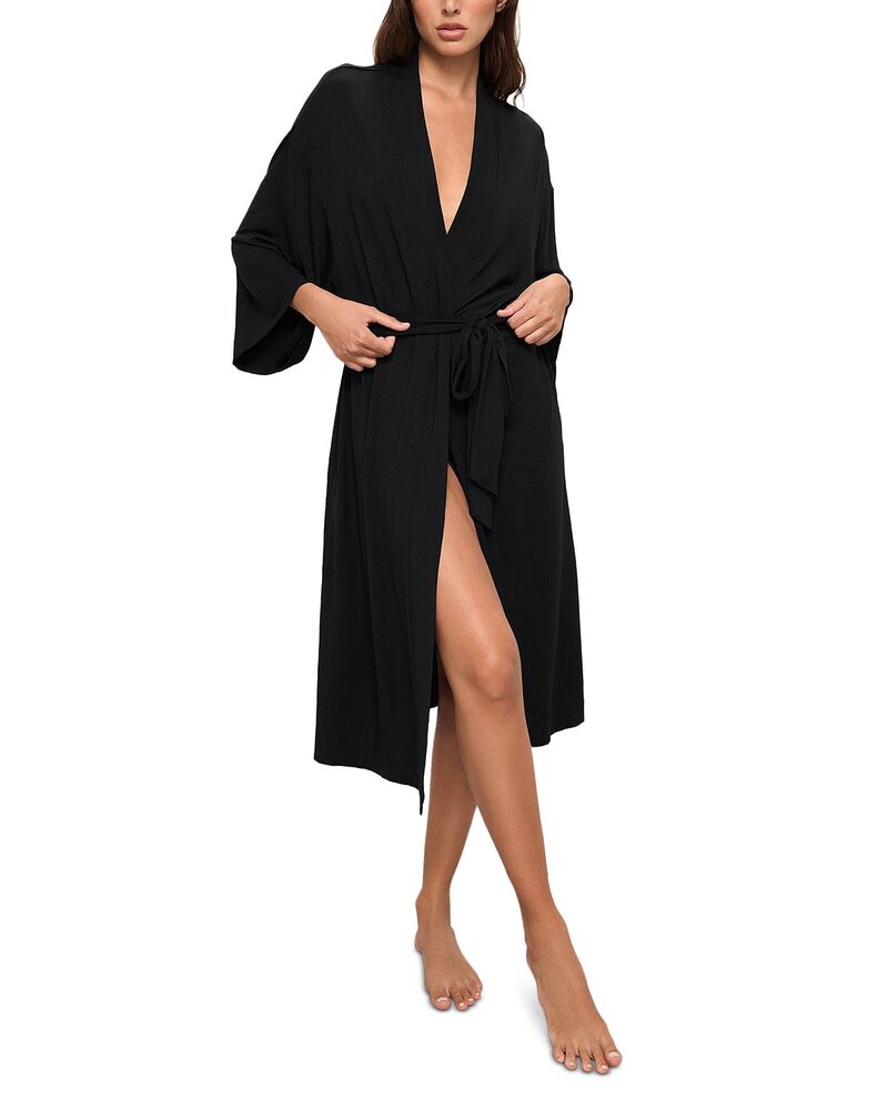 エバージェイ レディース アンダーウェア ナイトウェア Eberjey Gisele Belted Robe Black ブラック|ReVida 店