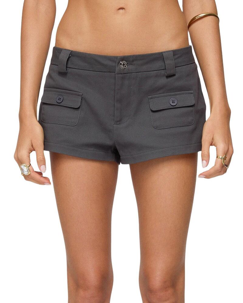 アディクテッド レディース ボトムス 二分の一ズボン下・さる股引き 遊撃手ズボン下 Edikted Terra Cargo Micro Shorts Dark Gray 薄墨色