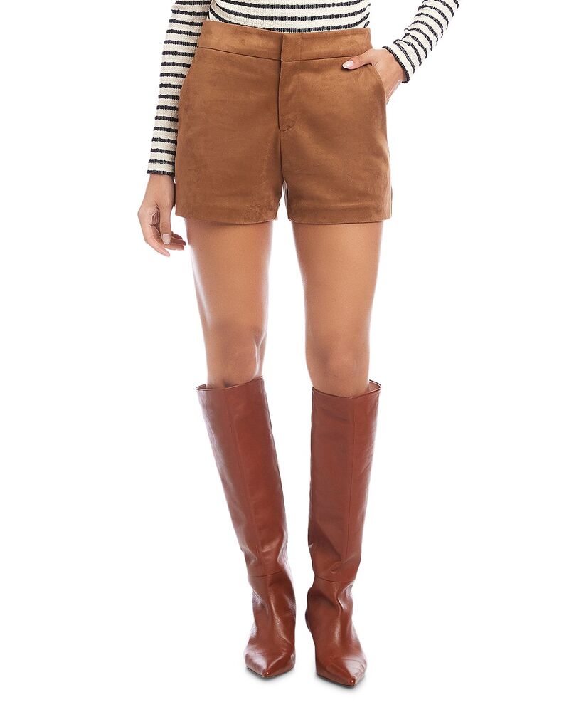 フィフティーントゥエンティ レディース ボトムス ハーフパンツ・ショーツ ショートパンツ スエード Fifteen Twenty Faux Suede Modern Shorts Cognac