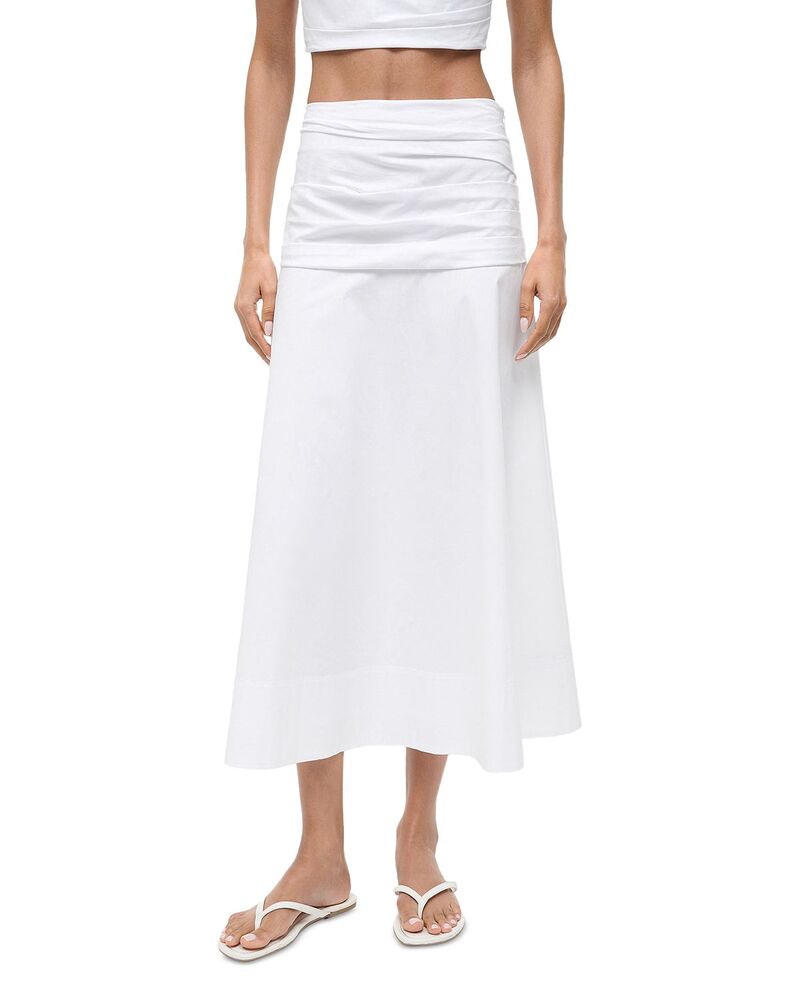 スタウド レディース ボトムスカート STAUD Sol Skirt White ホワイト