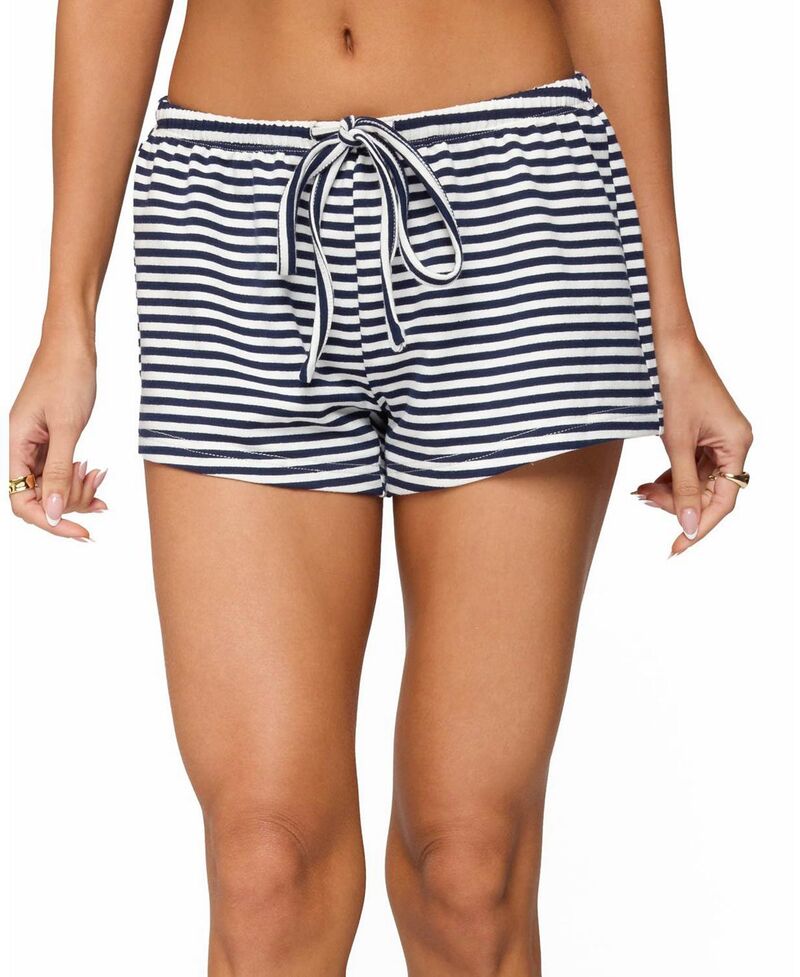 アディクテッド レディース ボトムス ハーフパンツ・ショーツ ショートパンツ Edikted Jainee Stripedrawstring Shorts Navy ネイビー
