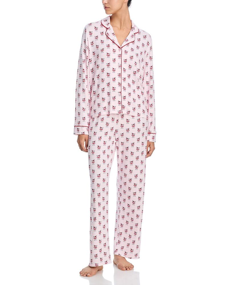 アクア レディース アウター パーカー・スウェット ジャージー AQUA Notched Collar Jersey Pajama Set - Exclusive Pink ピンク