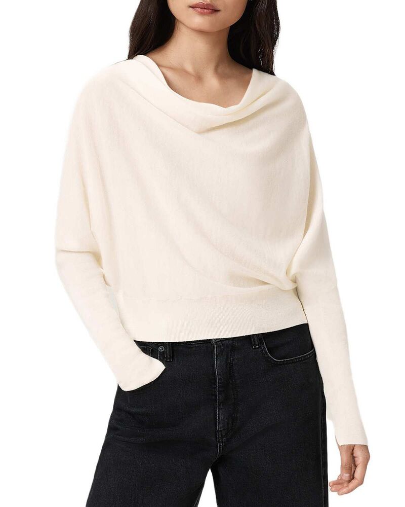 オールセインツ レディース アウター ニット・セーター ウール ALLSAINTS Ridley Merino Wool Cowl Neck Sweater Chalk White ホワイト