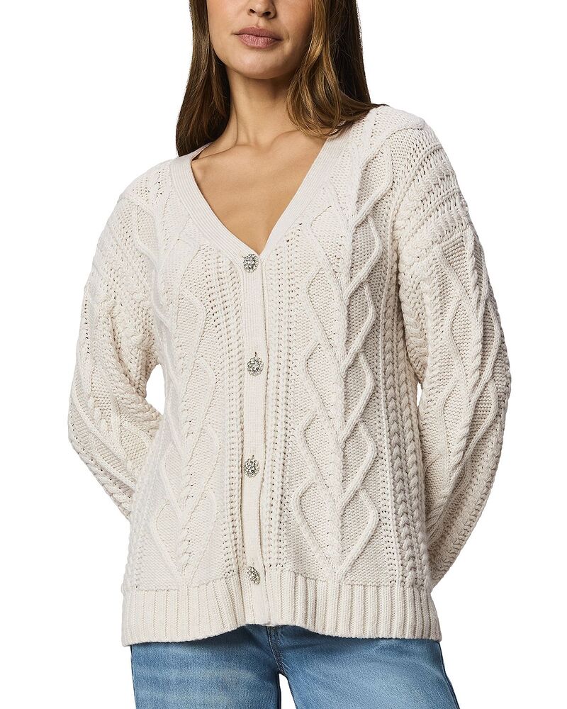 スプレンディット レディース アウター カーディガン Splendid Harlow Hearts Cardigan Pale Oak Heather ヘザー｜ReVida 店
