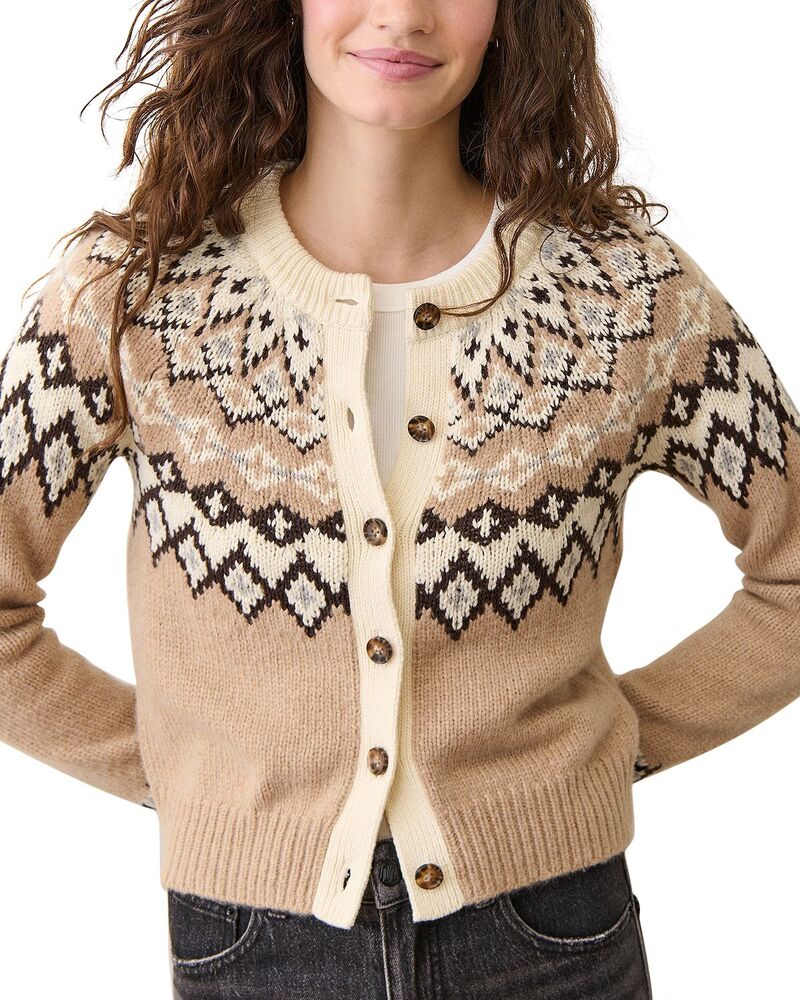 米国海兵隊員 座標軸 レディース アウター ジレー Marine Layer Ava Fair Isle Cardigan Fair Isle