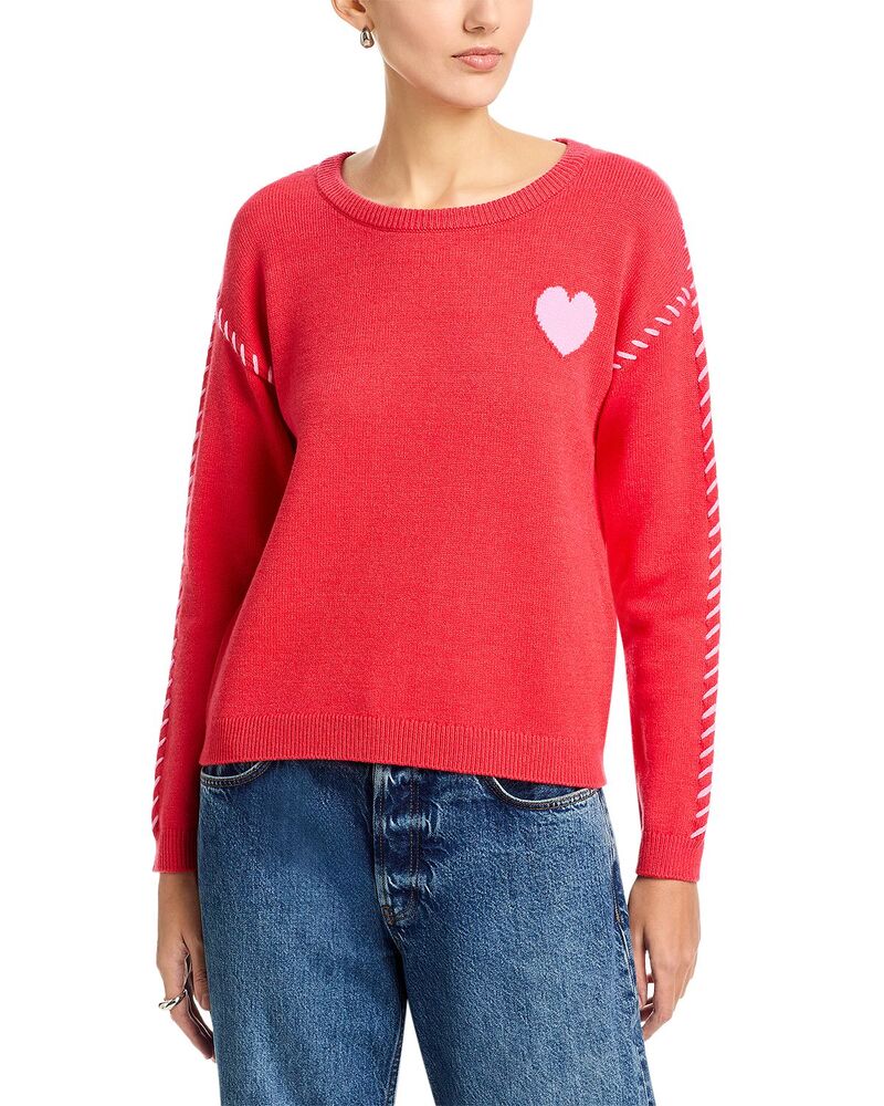 ティー・タハリ レディース アウター ニット・セーター クルーネック Tahari Long Sleeve Crewneck Intarsia Sweater Orchid Pink ピンク