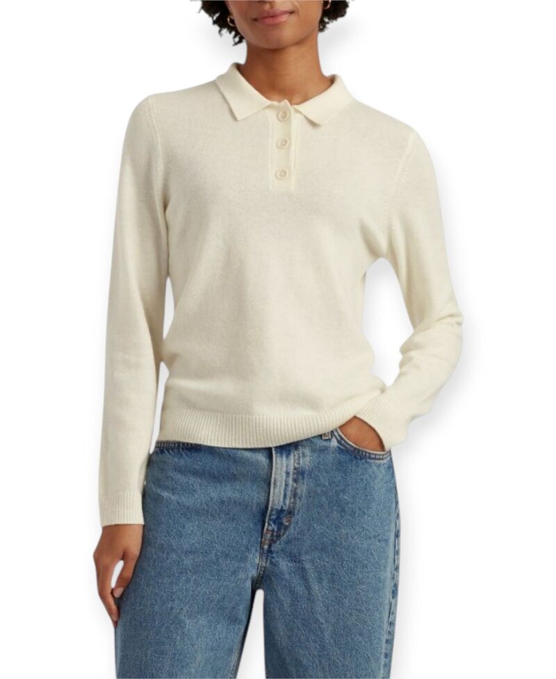 チンティアンドパーカー レディース アウター ニット・セーター ポロシャツ ウール Chinti & Parker Women s Wool-Cashmere Polo Sweater Cream クリーム 32,370円