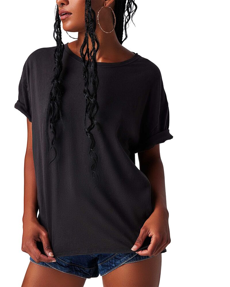 フリーピープル レディース トップス プルオーバー Free People We The Free Nina Tee Black 黒いこと