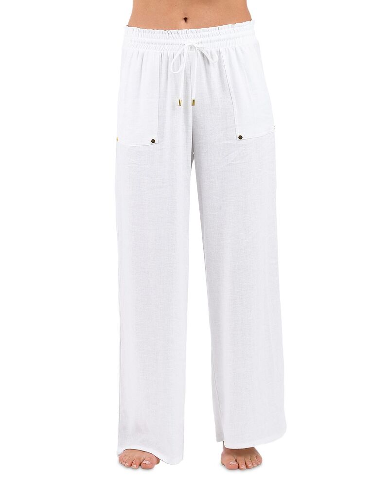 ラブランカ レディース ボトムス 心地好いズボン下 La Blanca Delphine Beach Cover Upants White 白いこと