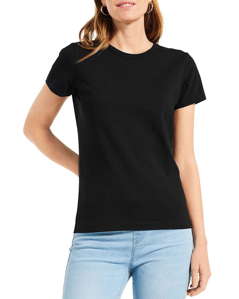 ニックプラスゾーイ レディース トップス Tシャツ クルーネック ニット NIC+ZOE Perfect Knit Crewneck Tee Black Onyx ブラック 13,855円