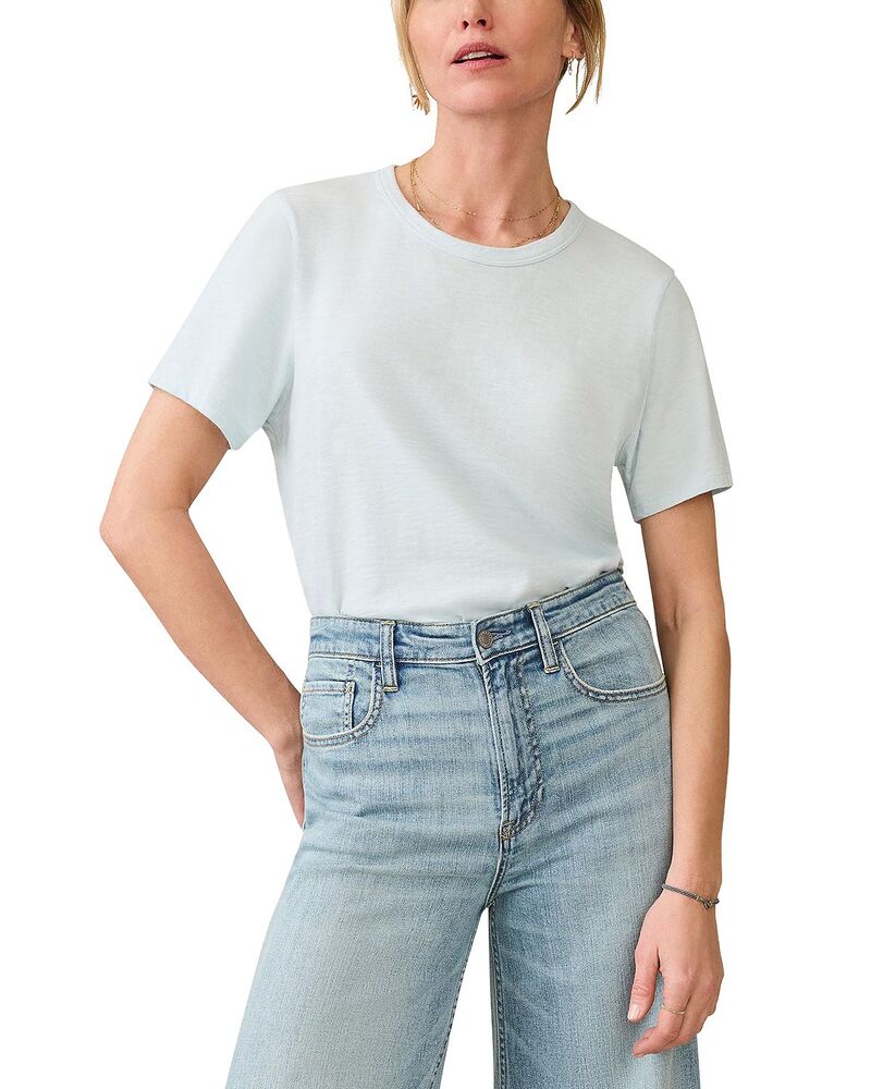 ファレティ レディース トップス Tシャツ Faherty Sunwashed Essential Tee Sky｜ReVida 店