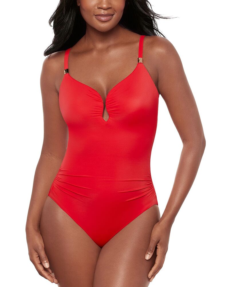ミラクルスーツ レディース 水着 上下セット Miraclesuit Razzle Dazzle Antheia One Piece Swimsuit Poppy
