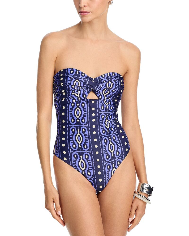 ジョアンナオッティ レディース 水泳着 上下書き割り Johanna Ortiz Tribalastly One Piece Swimsuit Navy/Ecru エクリュ