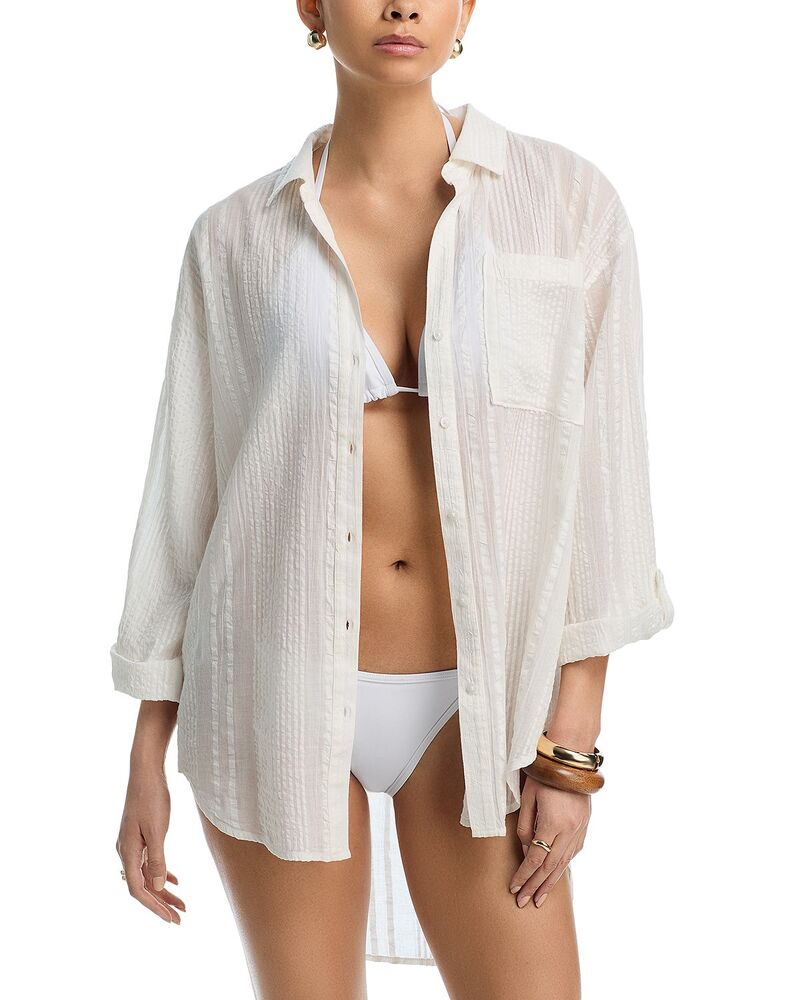 エコー レディース トップス シャツ Echo Lamai Boyfriend Shirt Swim Cover-Up Cream クリーム 25,776円