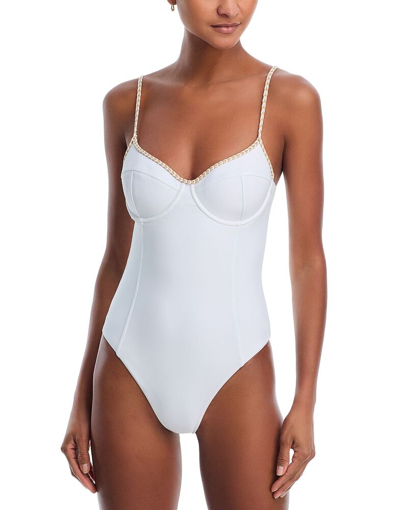 レイミー ブルック レディース アンダーウェア ブラジャー Ramy Brook Jayda Braided Swimsuit White ホワイト｜ReVida 店
