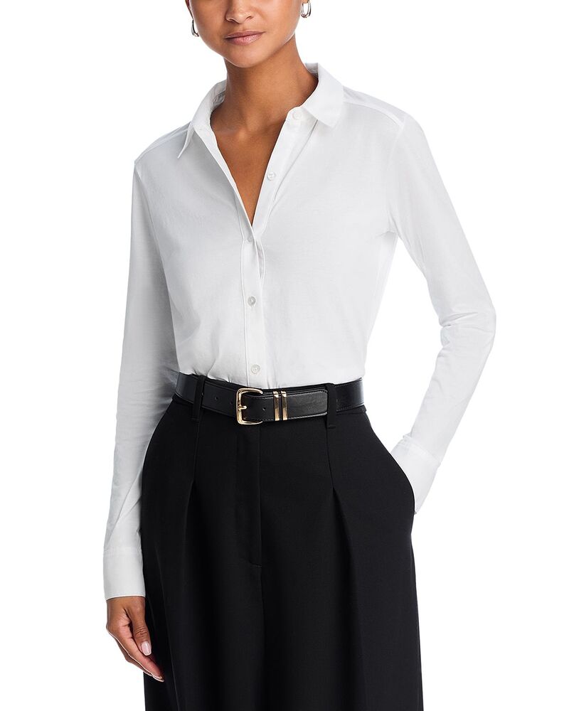 セオリー レディース トップス シャツ コットン Theory Pima Cotton Shirt White ホワイト|ReVida 店