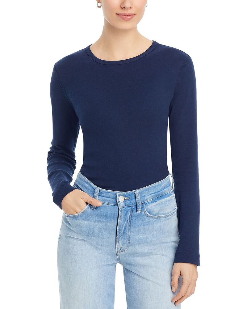 スリードッツ レディース トップス シャツ Three Dots Long Sleeve Top Navy ネイビー 11,985円