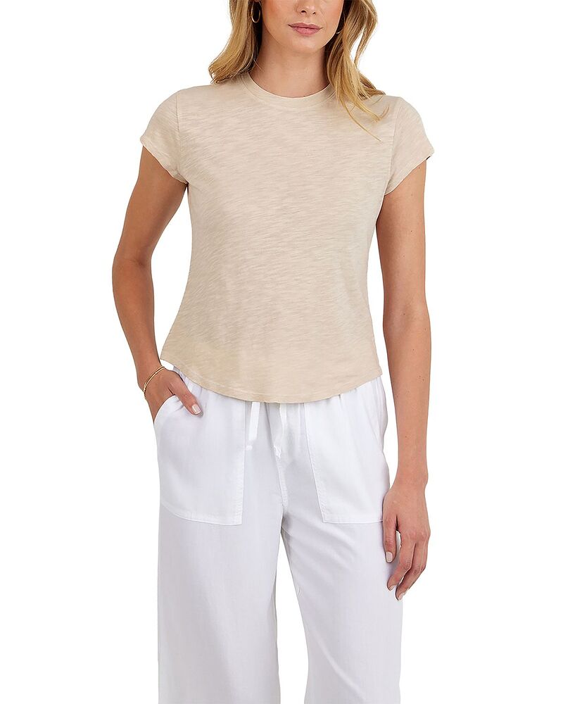 ベラダール レディース トップス Tシャツ クルーネック Bella Dahl Baby Crewneck Tee Linen Sand サンド