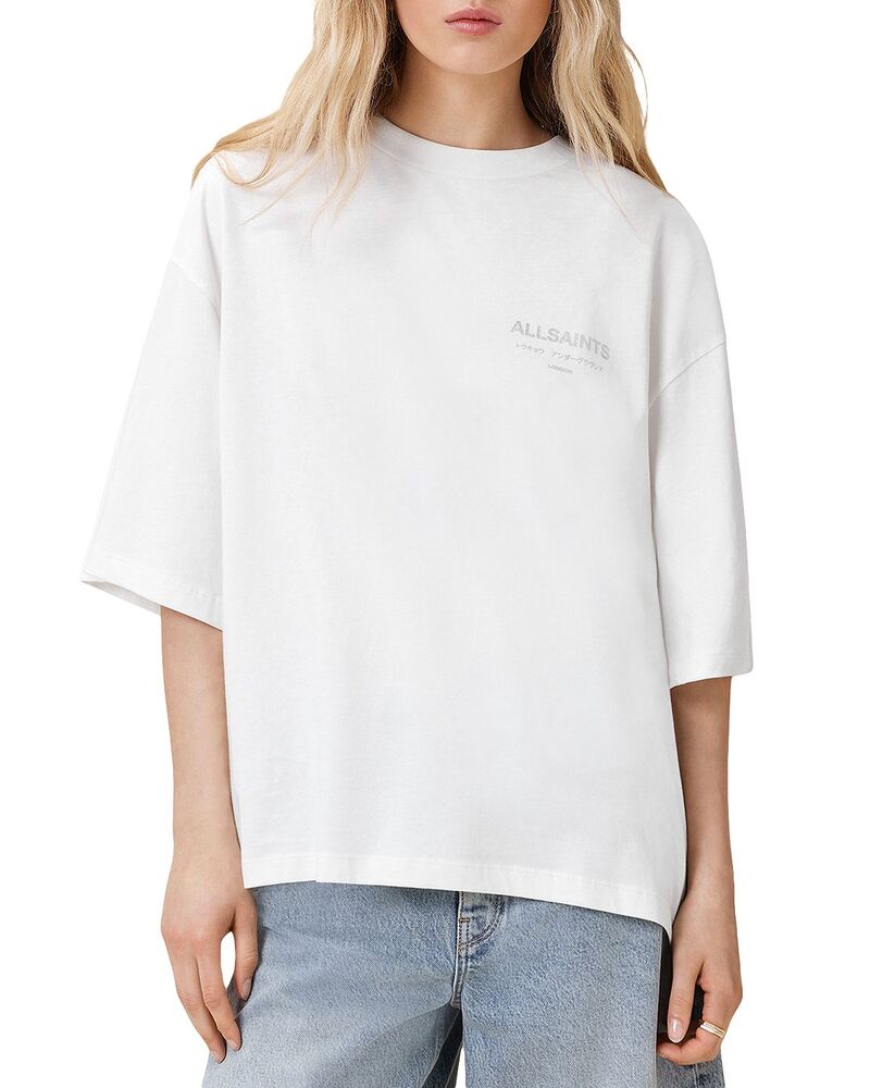 オールセインツ レディース トップス Tシャツ ALLSAINTS Under Amelie Tee White ホワイト