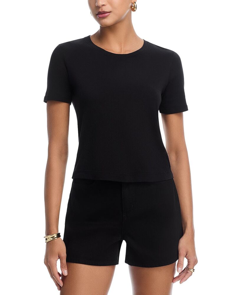 ラジャンス レディース トップス Tシャツ L'AGENCE Stormy Crop Tee Black ブラック｜ReVida 店
